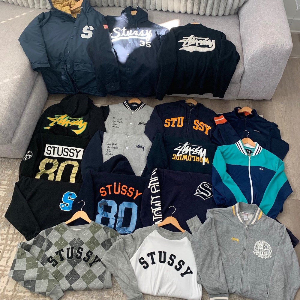 17 RARE Stussy Jacket Hoodies Sweatshirt Bundle